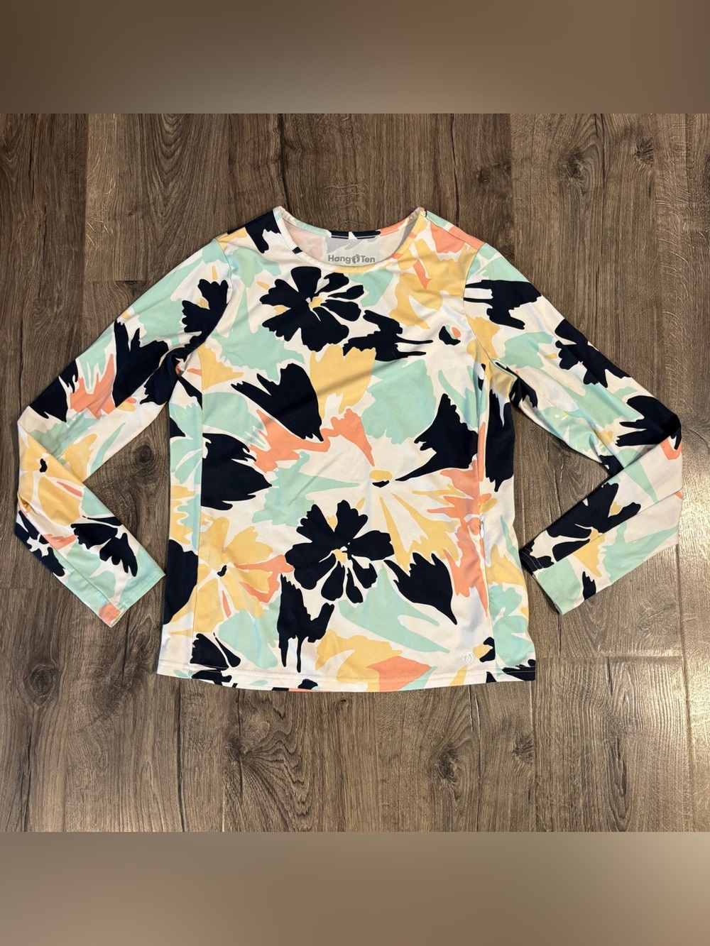 Hang Ten Sun UV Protection Tee Womens Size Small Sunray Long Sleeve T Shirt Swim